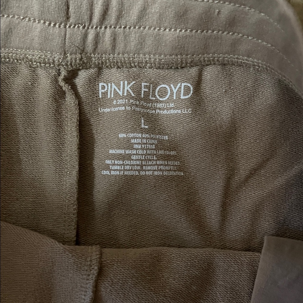 Pink Floyd Beige Joggers with Pink Logo - Picture 3 of 4